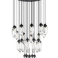 Z-Lite Arden 36" 27-Light Matte Black Steel Clear Glass Shade Chandelier
