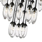 Z-Lite Arden 36" 27-Light Matte Black Steel Clear Glass Shade Chandelier
