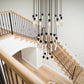 Z-Lite Arden 36" 27-Light Matte Black Steel Clear Glass Shade Chandelier