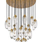 Z-Lite Arden 36" 27-Light Rubbed Brass Steel Clear Glass Shade Chandelier