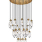 Z-Lite Arden 36" 27-Light Rubbed Brass Steel Clear Glass Shade Chandelier