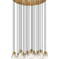 Z-Lite Arden 36" 27-Light Rubbed Brass Steel Clear Glass Shade Chandelier