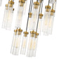 Z-Lite Arden 36" 27-Light Rubbed Brass Steel Clear Glass Shade Chandelier