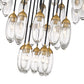 Z-Lite Arden 36" 27-Light Rubbed Brass Steel Clear Glass Shade Chandelier