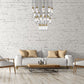 Z-Lite Arden 36" 27-Light Rubbed Brass Steel Clear Glass Shade Chandelier