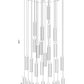 Z-Lite Arden 36" 27-Light Rubbed Brass Steel Clear Glass Shade Chandelier