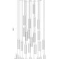 Z-Lite Arden 36" 27-Light Rubbed Brass Steel Clear Glass Shade Chandelier
