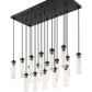 Z-Lite Arden 42" 17-Light Matte Black Steel Clear Glass Shade Linear Chandelier