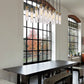 Z-Lite Arden 42" 17-Light Rubbed Brass Steel Clear Glass Shade Linear Chandelier