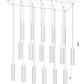 Z-Lite Arden 42" 17-Light Rubbed Brass Steel Clear Glass Shade Linear Chandelier