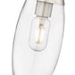Z-Lite Arden 5" 1-Light Brushed Nickel Pendant Light With Clear Glass Shade