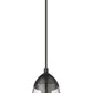 Z-Lite Arden 5" 1-Light Matte Black Pendant Light With Clear Glass Shade