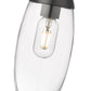 Z-Lite Arden 5" 1-Light Matte Black Pendant Light With Clear Glass Shade