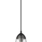 Z-Lite Arden 5" 1-Light Matte Black Pendant Light With Clear Glass Shade