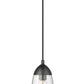 Z-Lite Arden 5" 1-Light Matte Black Pendant Light With Clear Glass Shade