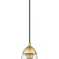 Z-Lite Arden 5" 1-Light Rubbed Brass Pendant Light With Clear Glass Shade