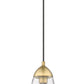 Z-Lite Arden 5" 1-Light Rubbed Brass Pendant Light With Clear Glass Shade