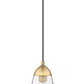 Z-Lite Arden 5" 1-Light Rubbed Brass Pendant Light With Clear Glass Shade