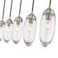 Z-Lite Arden 5" 5-Light Brushed Nickel Steel Clear Glass Shade Linear Chandelier