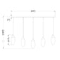Z-Lite Arden 5" 5-Light Brushed Nickel Steel Clear Glass Shade Linear Chandelier