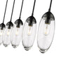 Z-Lite Arden 5" 5-Light Matte Black Steel Clear Glass Shade Linear Chandelier