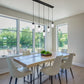 Z-Lite Arden 5" 5-Light Matte Black Steel Clear Glass Shade Linear Chandelier