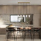 Z-Lite Arden 5" 5-Light Rubbed Brass Steel Clear Glass Shade Linear Chandelier