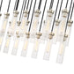 Z-Lite Arden 54" 23-Light Brushed Nickel Steel Clear Glass Shade Linear Chandelier