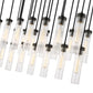 Z-Lite Arden 54" 23-Light Matte Black Steel Clear Glass Shade Linear Chandelier