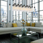 Z-Lite Arden 54" 23-Light Matte Black Steel Clear Glass Shade Linear Chandelier
