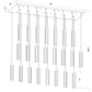 Z-Lite Arden 54" 23-Light Matte Black Steel Clear Glass Shade Linear Chandelier