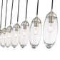 Z-Lite Arden 54" 7-Light Brushed Nickel Steel Clear Glass Shade Linear Chandelier