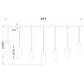 Z-Lite Arden 54" 7-Light Brushed Nickel Steel Clear Glass Shade Linear Chandelier