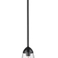Z-Lite Arden 651P-ROD-MB 5" 1-Light Matte Black Iron Frame Clear Glass Shade Pendant Lighting