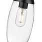 Z-Lite Arden 651P-ROD-MB 5" 1-Light Matte Black Iron Frame Clear Glass Shade Pendant Lighting