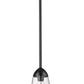 Z-Lite Arden 651P-ROD-MB 5" 1-Light Matte Black Iron Frame Clear Glass Shade Pendant Lighting