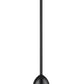 Z-Lite Arden 651P-ROD-MB 5" 1-Light Matte Black Iron Frame Clear Glass Shade Pendant Lighting
