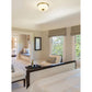 Z-Lite Arlington 13" 2-Light Heritage Brass Flush Mount Lighting With Etched White Glass Shade