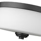 Z-Lite Arlington 13" 2-Light Matte Black Flush Mount Lighting With Matte Opal Glass Shade