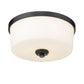 Z-Lite Arlington 14" 3-Light Matte Black Flush Mount Lighting With Matte Opal Glass Shade