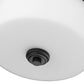 Z-Lite Arlington 14" 3-Light Matte Black Flush Mount Lighting With Matte Opal Glass Shade