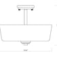 Z-Lite Arlington 15" 3-Light Heritage Brass Semi Flush Mount With Etched White Glass Shade