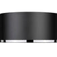 Z-Lite Arlo 13" 2-Light Matte Black and Chrome Steel Flush Mount Lighting