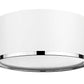 Z-Lite Arlo 13" 2-Light Matte White and Chrome Steel Flush Mount Lighting