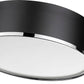 Z-Lite Arlo 16" 3-Light Matte Black and Chrome Steel Flush Mount Lighting