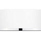 Z-Lite Arlo 16" 3-Light Matte White and Chrome Steel Flush Mount Lighting