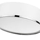 Z-Lite Arlo 16" 3-Light Matte White and Chrome Steel Flush Mount Lighting