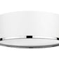 Z-Lite Arlo 16" 3-Light Matte White and Chrome Steel Flush Mount Lighting