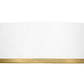 Z-Lite Arlo 16" 3-Light Matte White and Rubbed Brass Steel Flush Mount Lighting