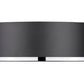 Z-Lite Arlo 20" 4-Light Matte Black and Chrome Steel Flush Mount Lighting